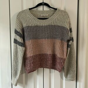 Cropped Block Color Sweater